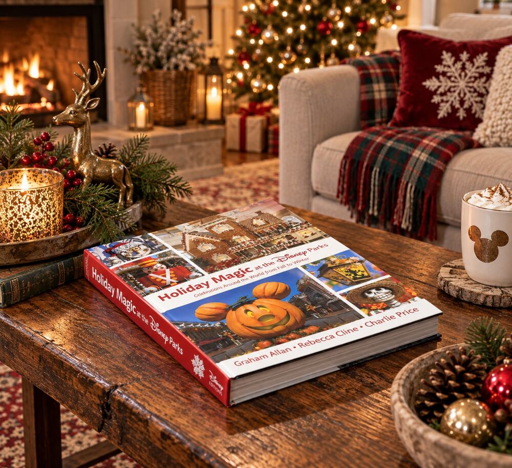 Disney Holiday Magic Parks Hardcover Book Halloween Christmas D23 Coffee Table